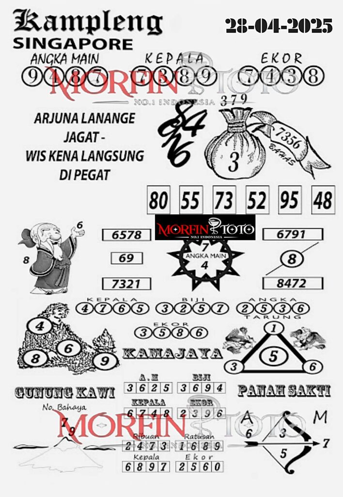 SYAIR TOGEL KAMPLENG SINGAPORE 28 APRIL 2025