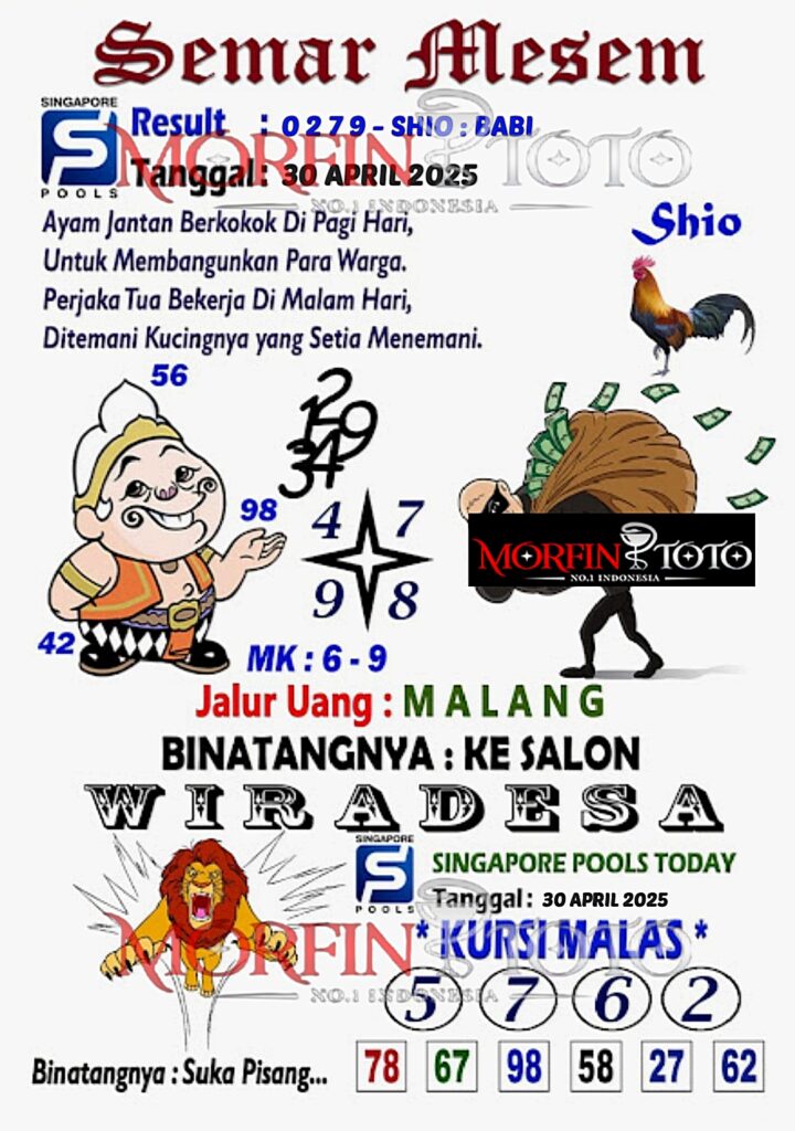 SYAIR TOGEL SEMAR MESEM SINGAPORE 30 APRIL 2025