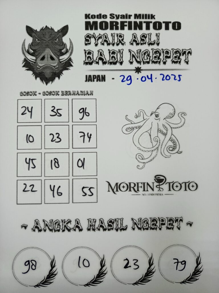 SYAIR TOGEL BABI NGEPET JAPAN 29 APRIL 2025