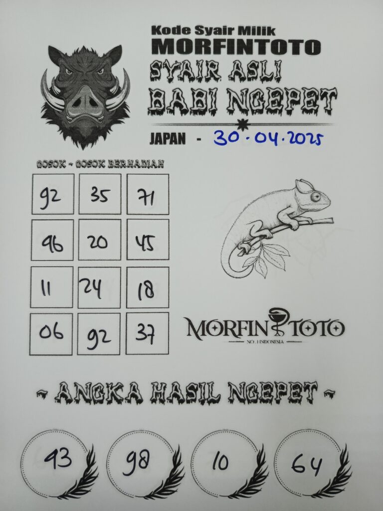 SYAIR TOGEL BABI NGEPET JAPAN 30 APRIL 2025
