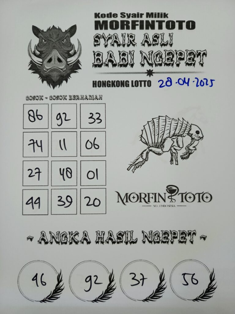 SYAIR TOGEL SUZANA HONGKONG LOTTO 28 APRIL 2025