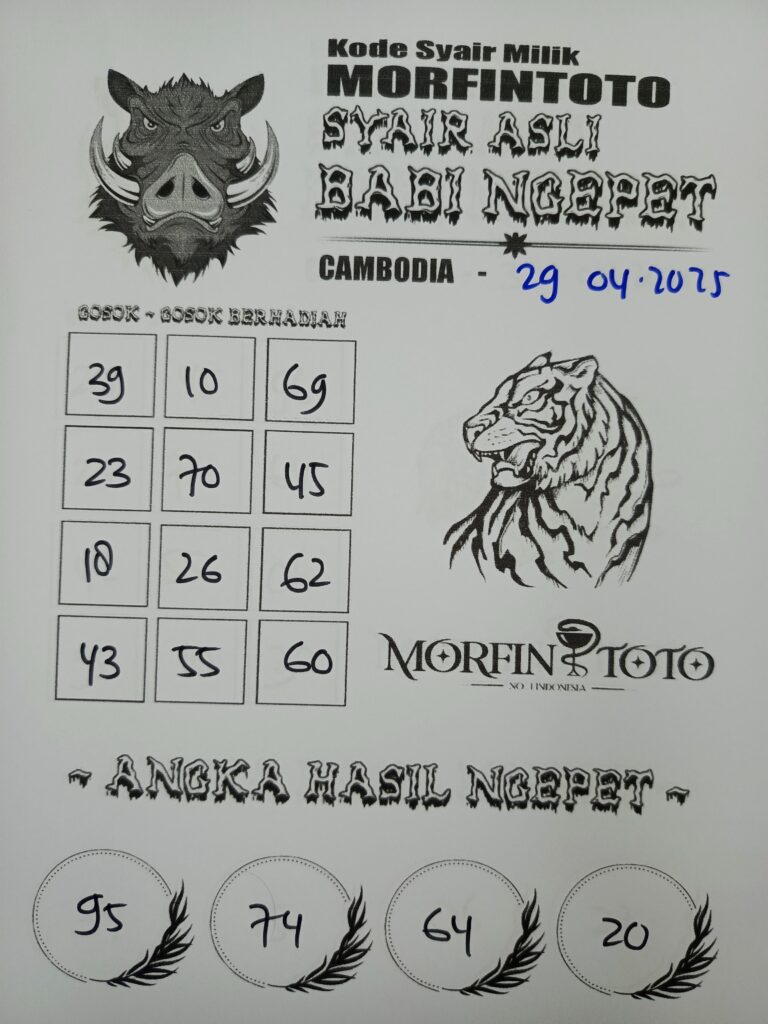 SYAIR TOGEL SENTANA CAMBODIA 29 APRIL 2025