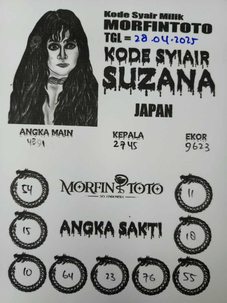 SYAIR TOGEL SUZANA JAPAN 28 APRIL 2025