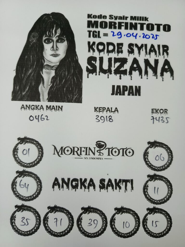 SYAIR TOGEL SUZANA JAPAN 29 APRIL 2025