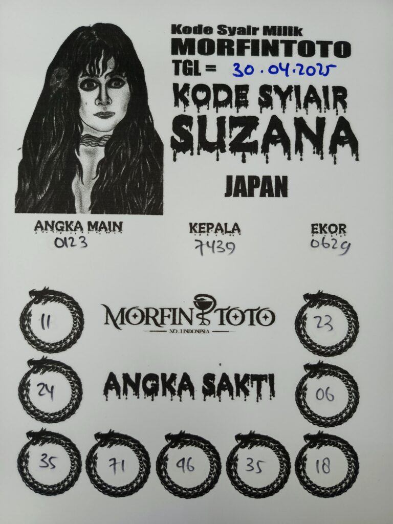 SYAIR TOGEL SUZANA JAPAN 30 APRIL 2025