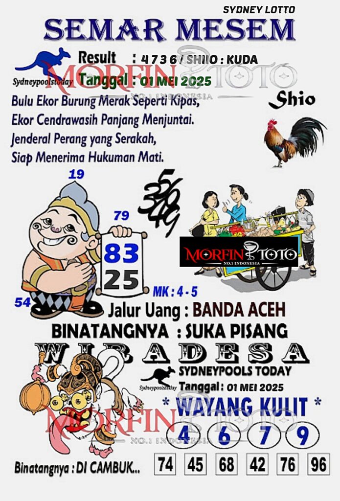 SYAIR TOGEL SEMAR MESEM SYDNEY LOTTO 01 MEI 2025