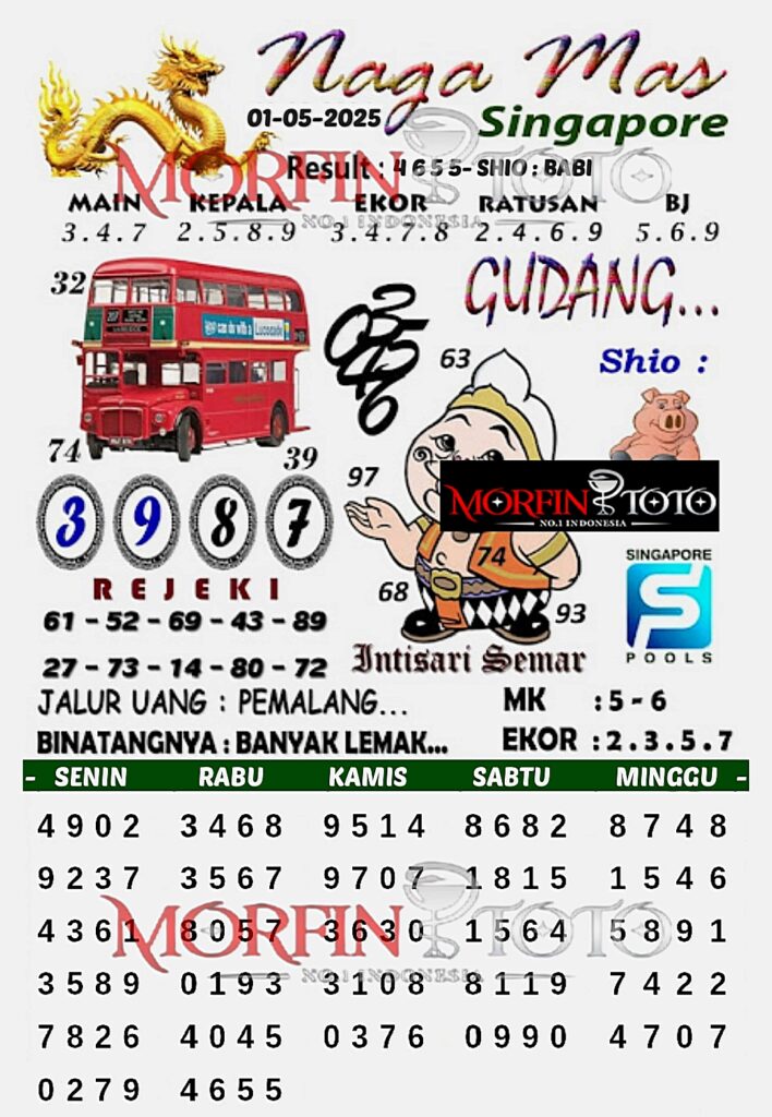 SYAIR TOGEL NAGA MAS SINGAPORE 01 MEI 2025