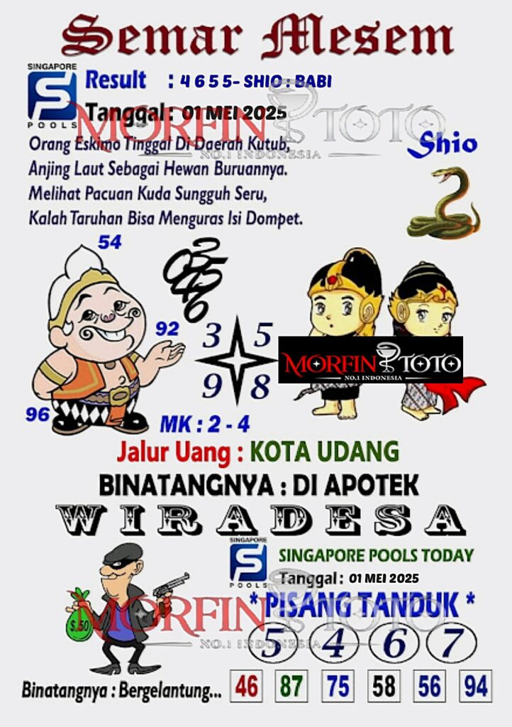 SYAIR TOGEL SEMAR MESEM SINGAPORE 01 MEI 2025