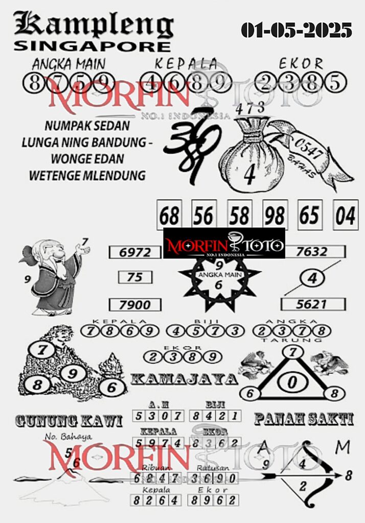 SYAIR TOGEL KAMPLENG SINGAPORE 01 MEI 2025