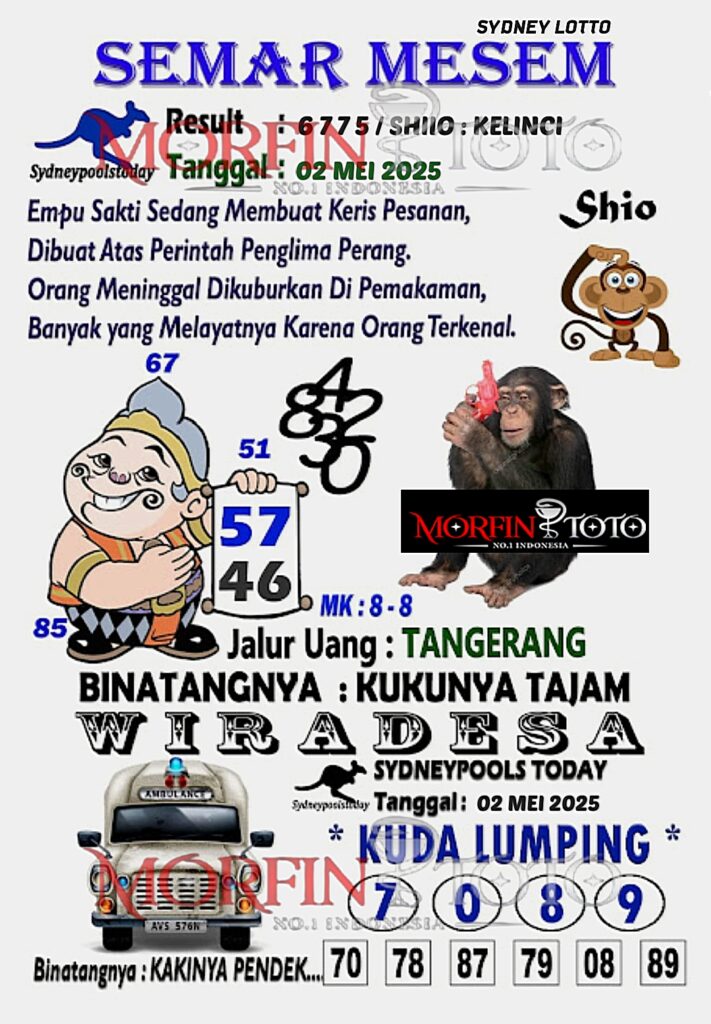 SYAIR TOGEL SEMAR MESEM SYDNEY LOTTO 02 MEI 2025