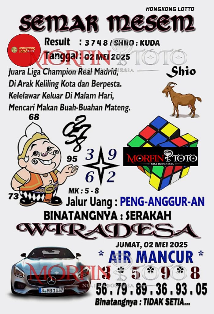 SYAIR TOGEL SEMAR MESEM HONGKONG LOTTO 01 MEI 2025
