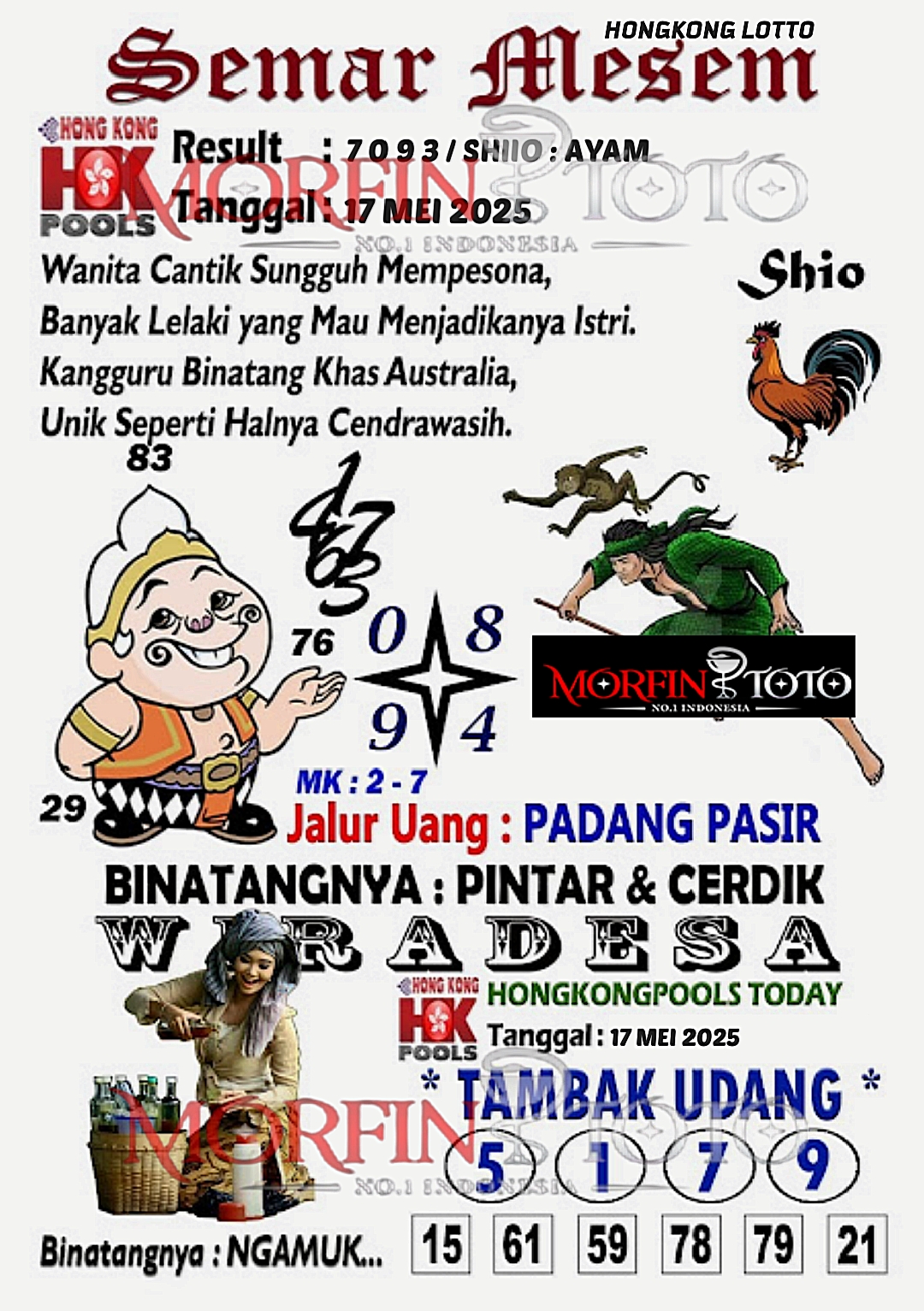 SYAIR TOGEL SEMAR MESEM HONGKONG LOTTO 26 MEI 2025