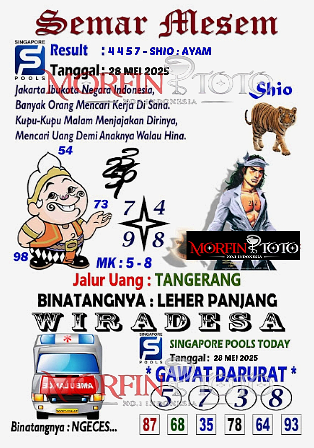 SYAIR TOGEL SEMAR MESEM SINGAPORE 28 MEI 2025