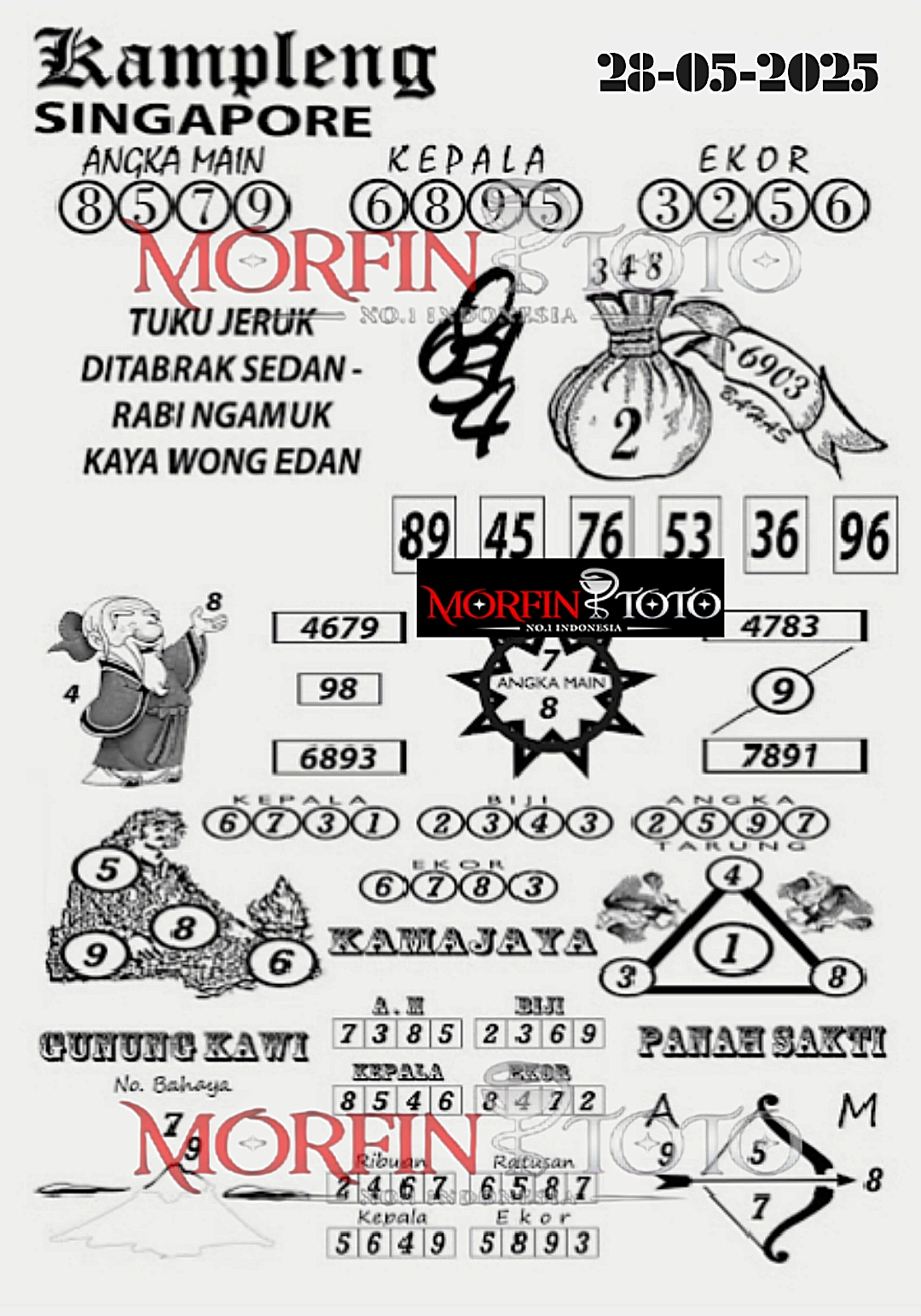 SYAIR TOGEL KAMPLENG SINGAPORE 28 MEI 2025