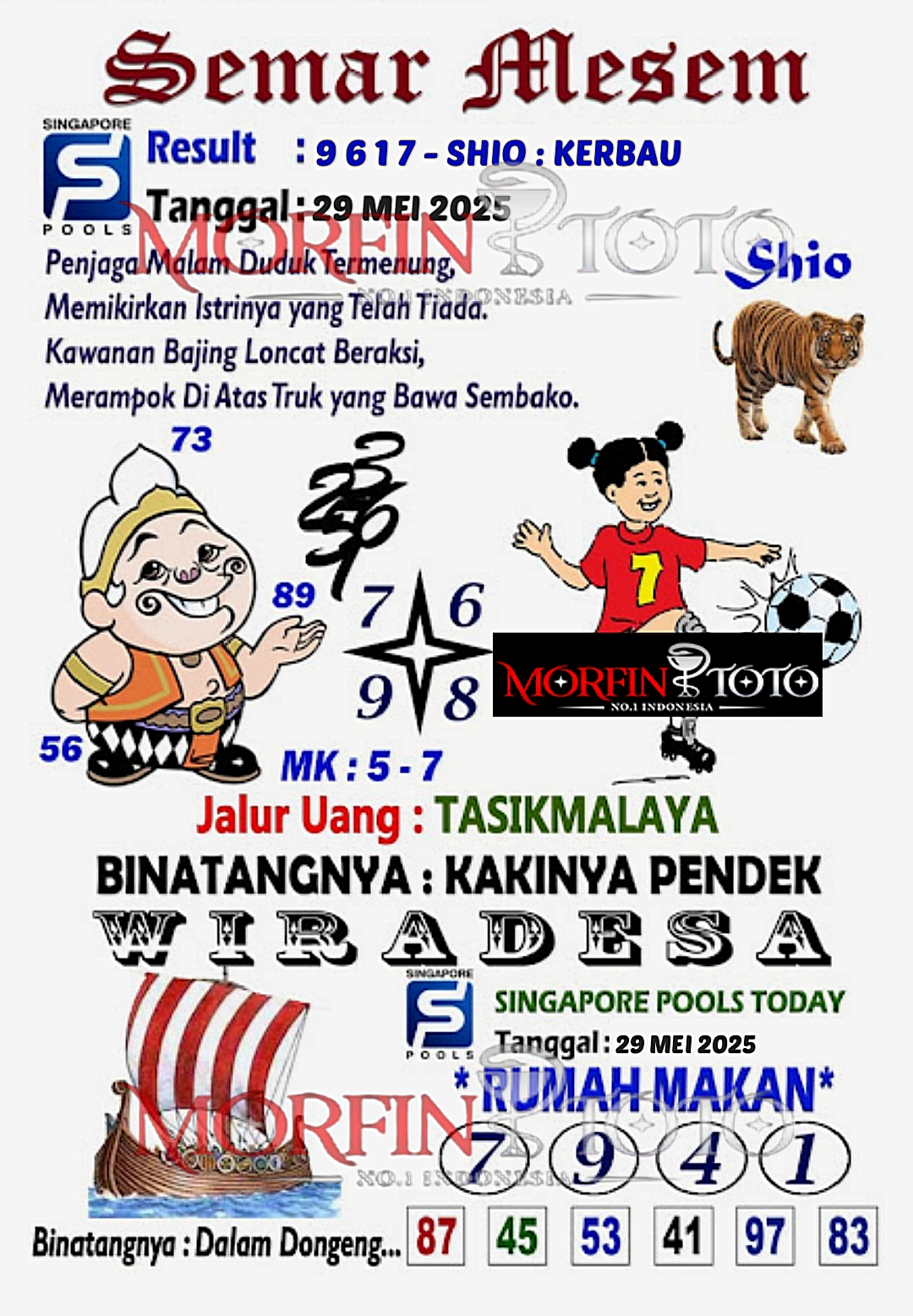 SYAIR TOGEL SEMAR MESEM SINGAPORE 29 MEI 2025