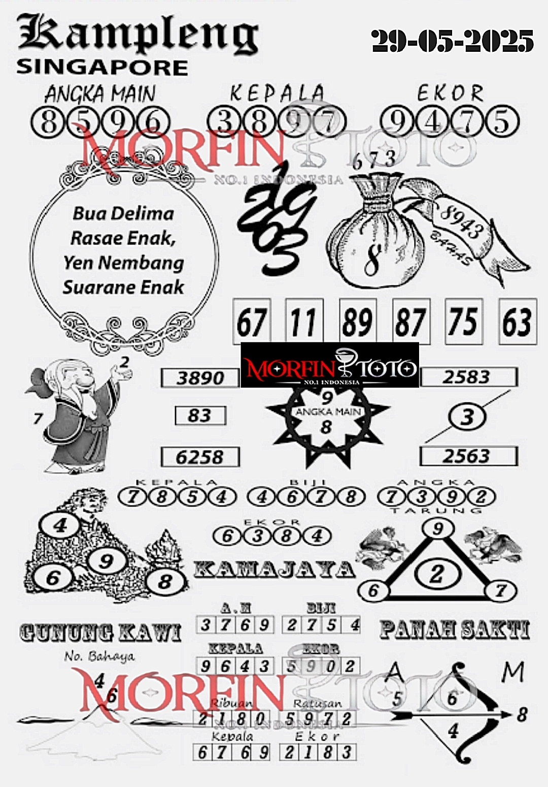 SYAIR TOGEL KAMPLENG SINGAPORE 29 MEI 2025