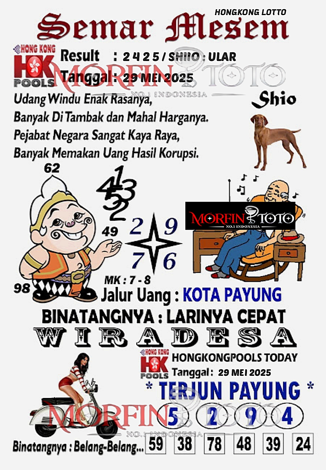 SYAIR TOGEL SEMAR MESEM HONGKONG LOTTO 29 MEI 2025