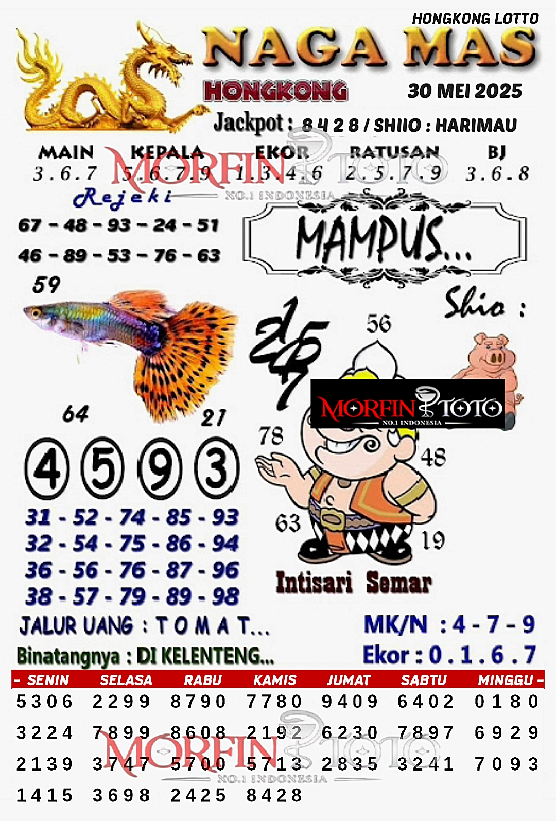 SYAIR TOGEL NAGA MAS HONGKONG LOTTO 30 MEI 2025