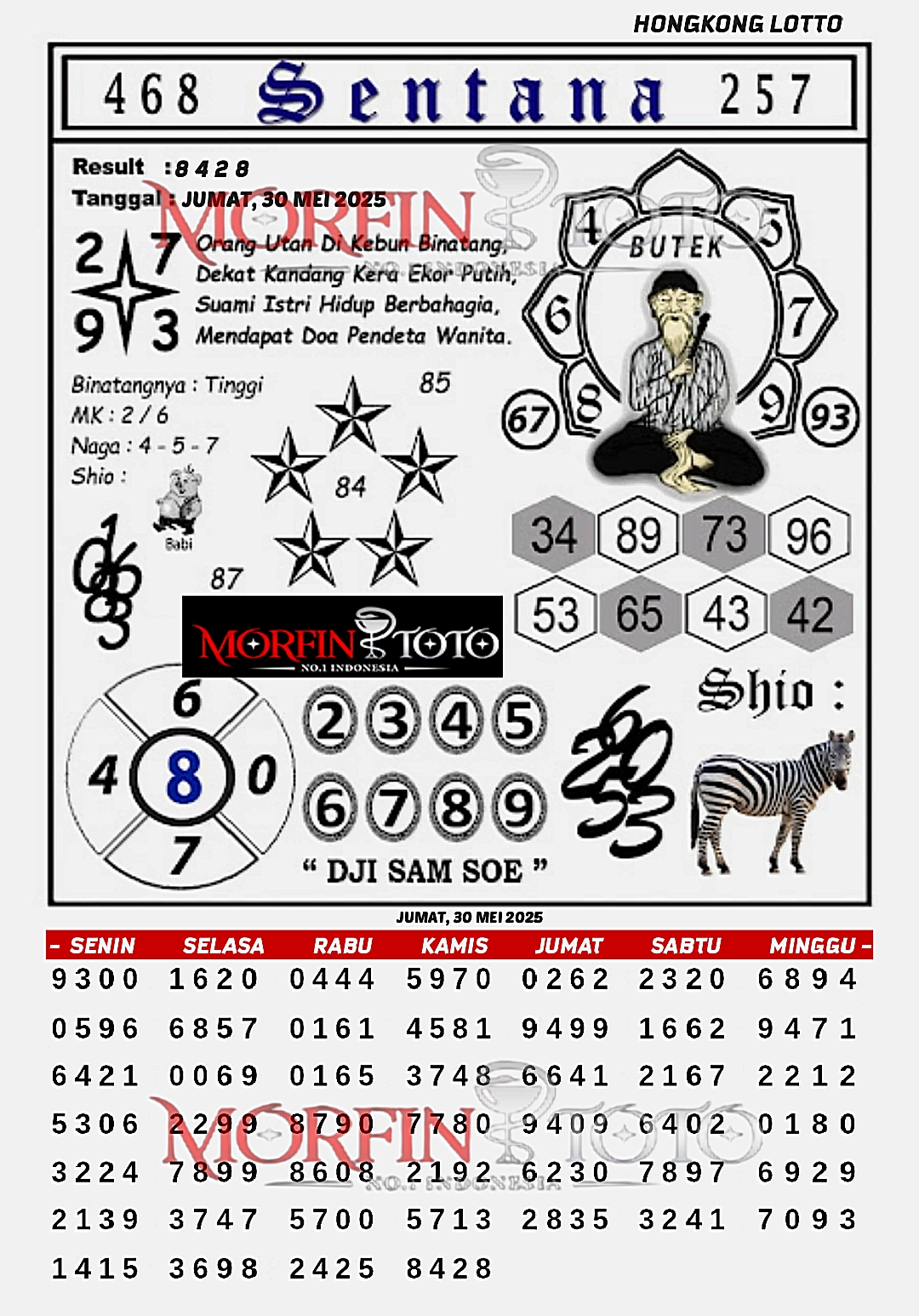 SYAIR TOGEL SENTANA HONGKONG LOTTO 30 MEI 2025