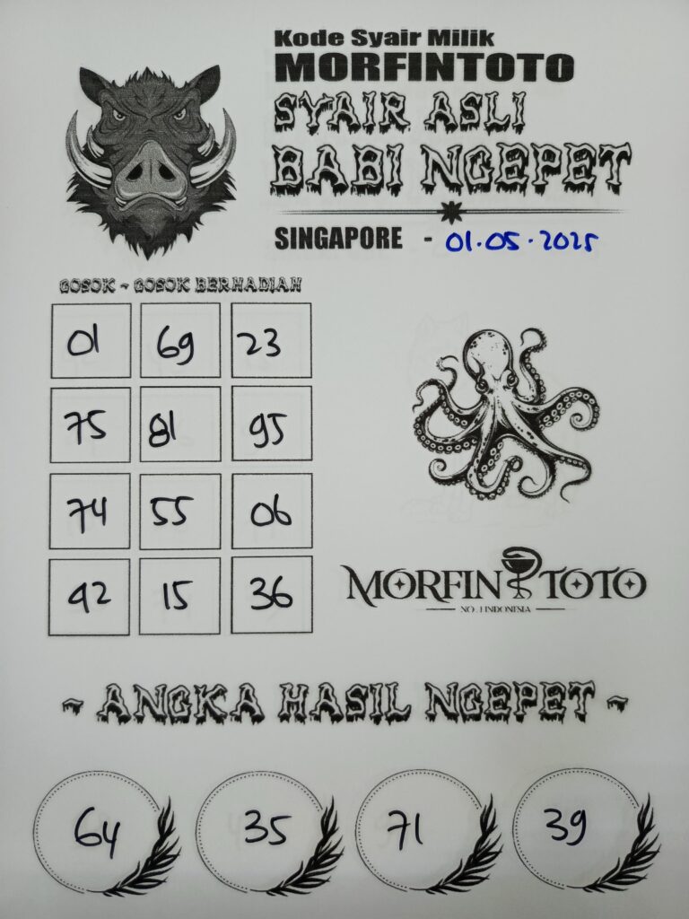 SYAIR TOGEL SUZANA SINGAPORE 01 MEI 2025SYAIR TOGEL BABI NGEPET SINGAPORE 01 MEI 2025
