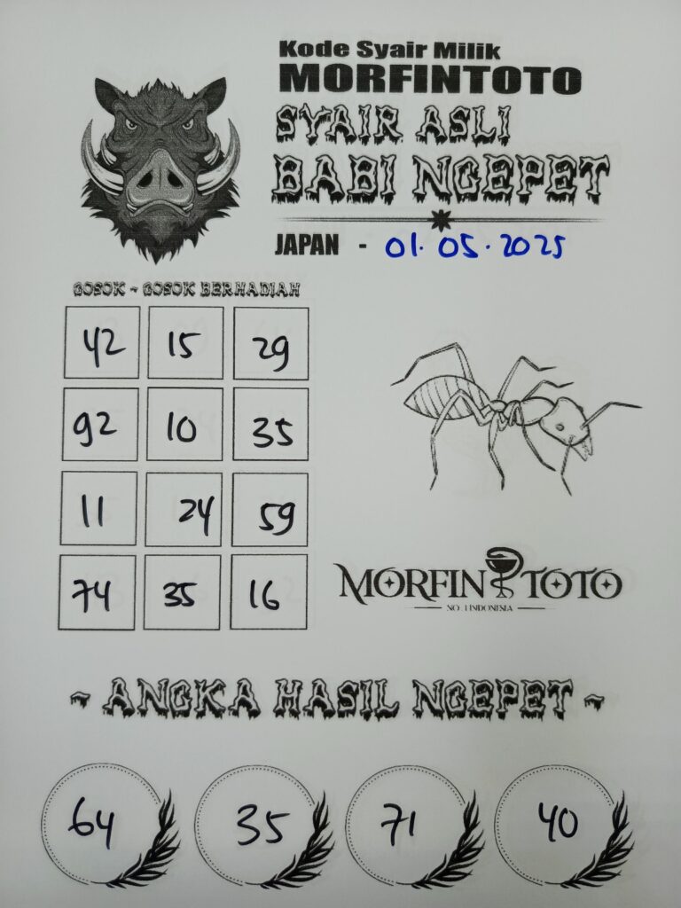 SYAIR TOGEL BABI NGEPET JAPAN 01 MEI 2025