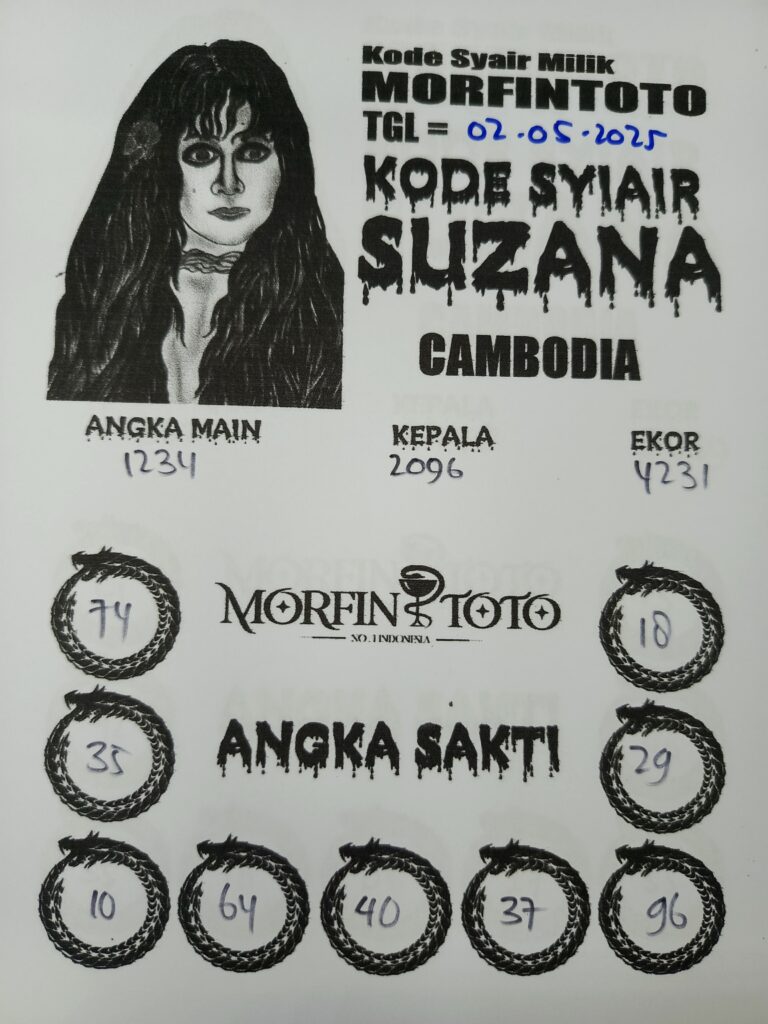 SYAIR TOGEL SUZANA CAMBODIA 02 MEI 2025