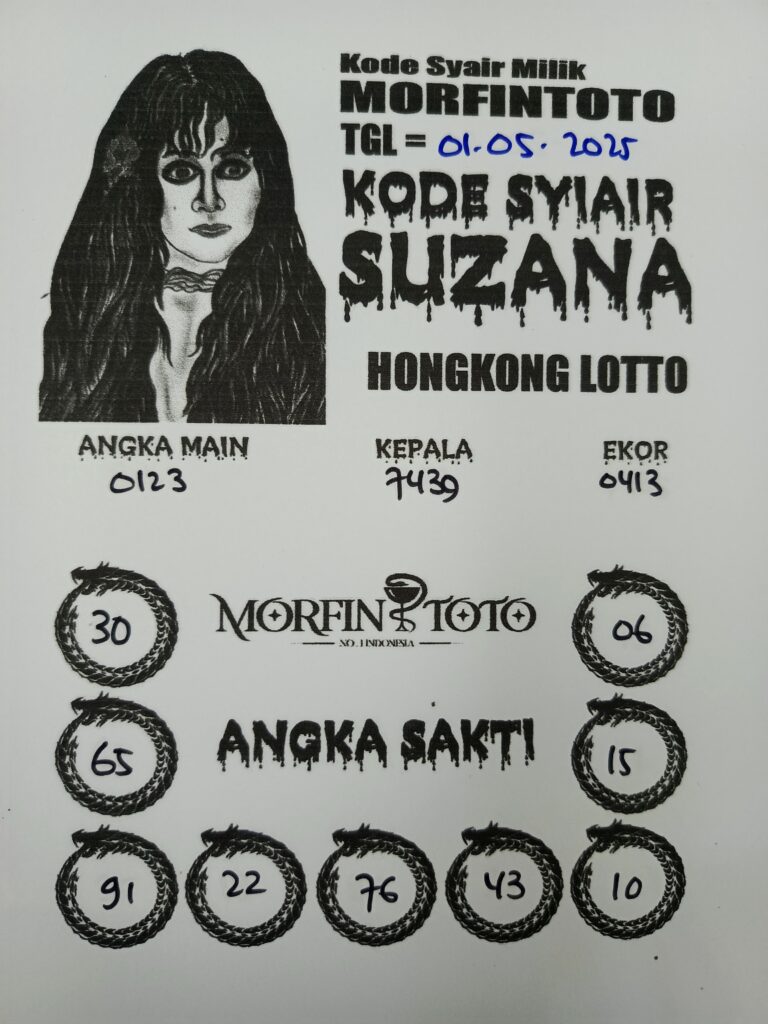 SYAIR TOGEL SUZANA HONGKONG LOTTO 01 MEI 2025