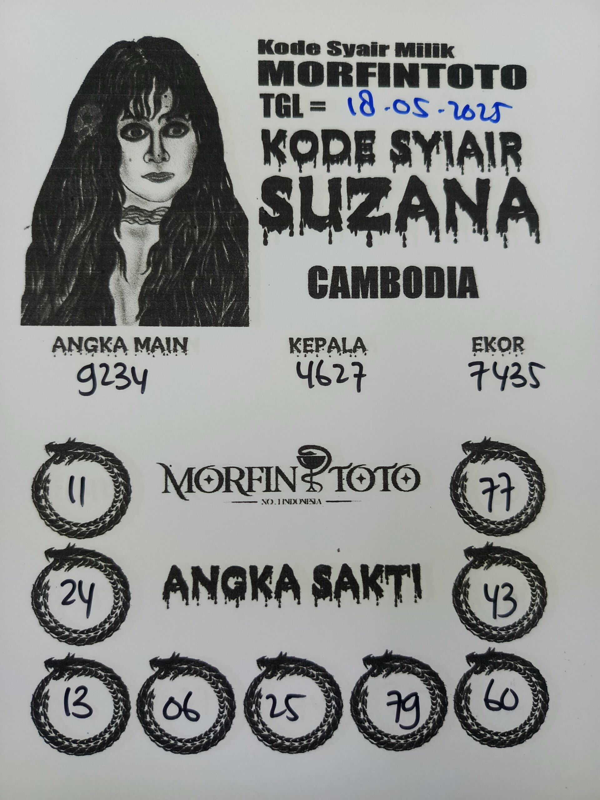 SYAIR TOGEL SUZANA CAMBODIA 18 MEI 2025