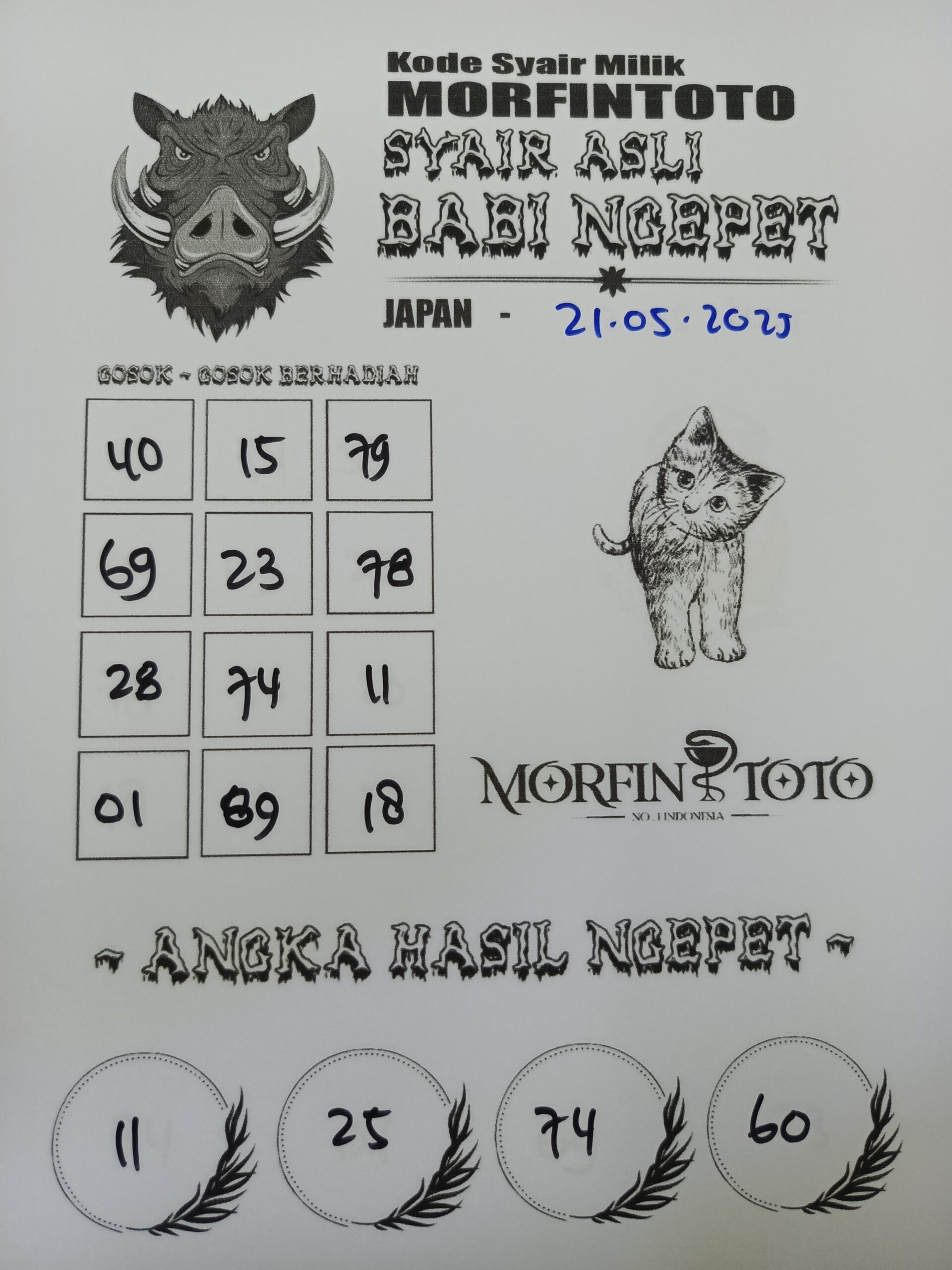 SYAIR TOGEL BABI NGEPET JAPAN 21 MEI 2025