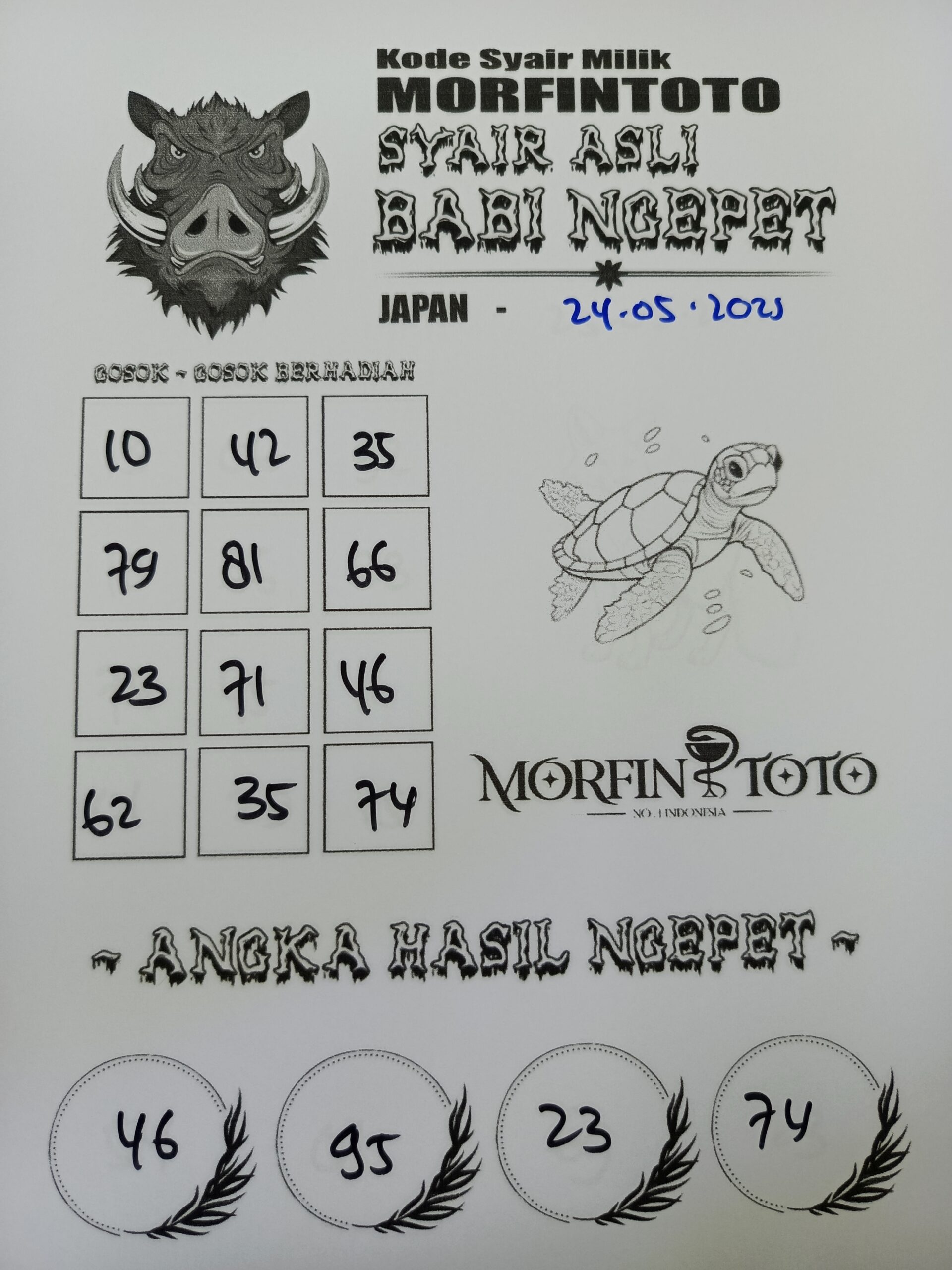 SYAIR TOGEL BABI NGEPET JAPAN 24 MEI 2025