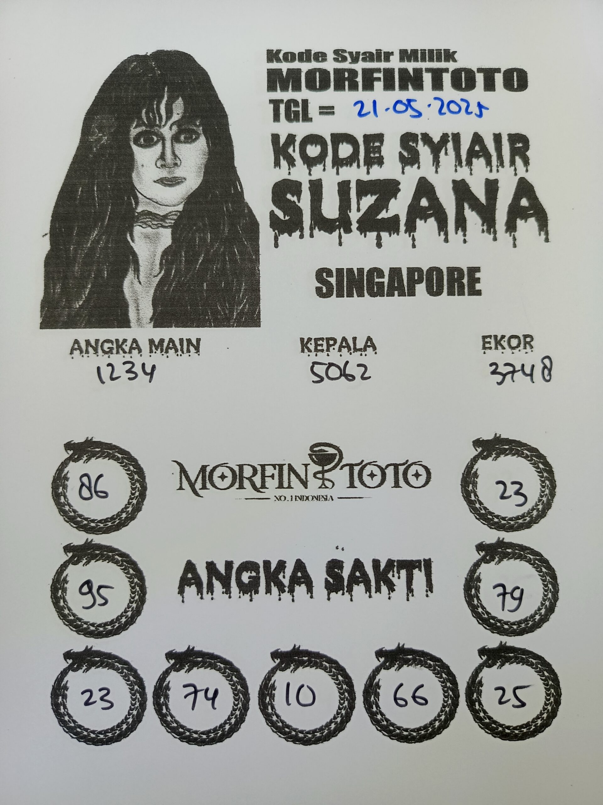 SYAIR TOGEL SUZANA SINGAPORE 21 MEI 2025