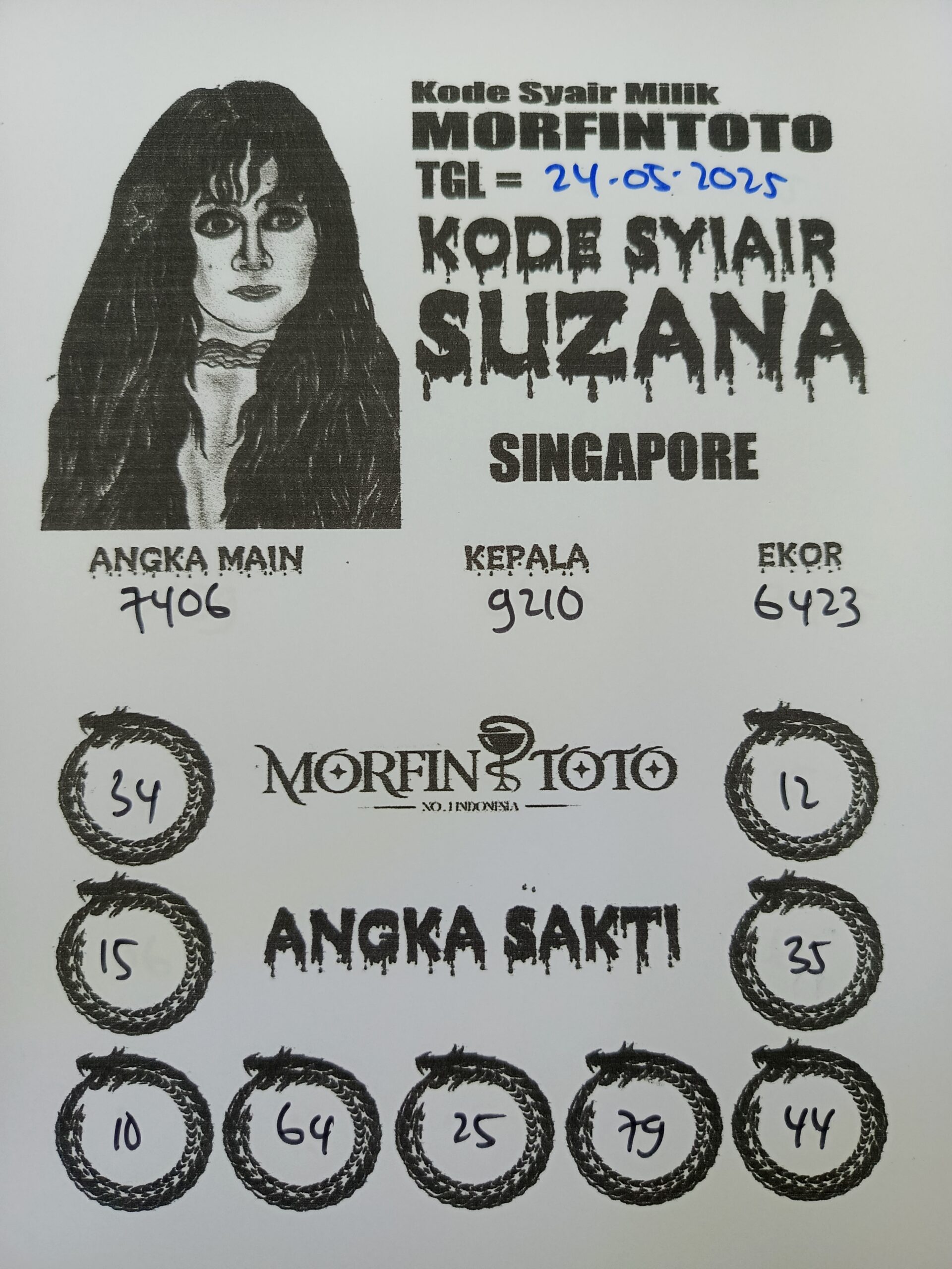 SYAIR TOGEL SUZANA SINGAPORE 24 MEI 2025