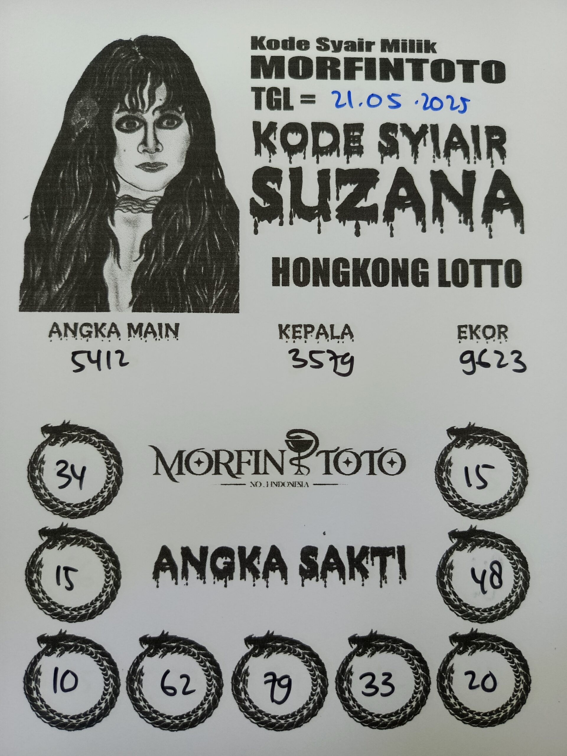 SYAIR TOGEL SUZANA HONGKONG LOTTO 21 MEI 2025