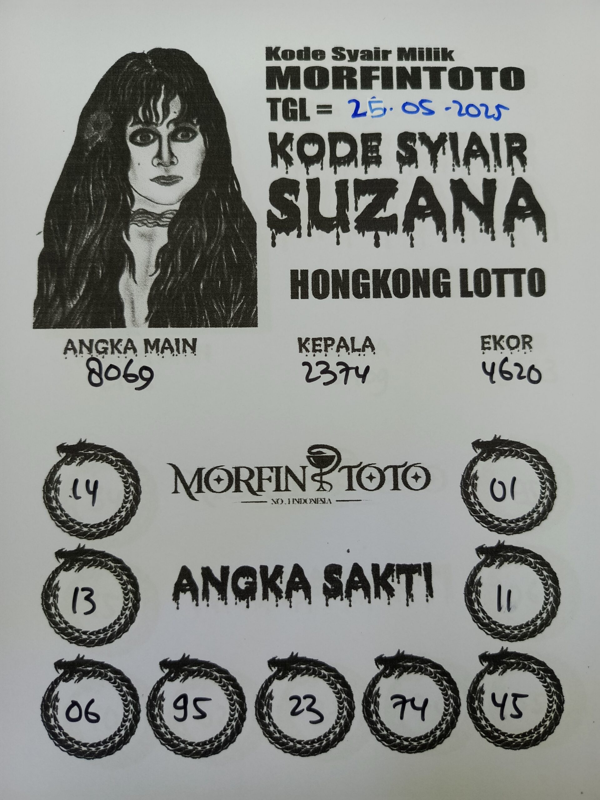 SYAIR TOGEL SUZANA HONGKONG LOTTO 25 MEI 2025