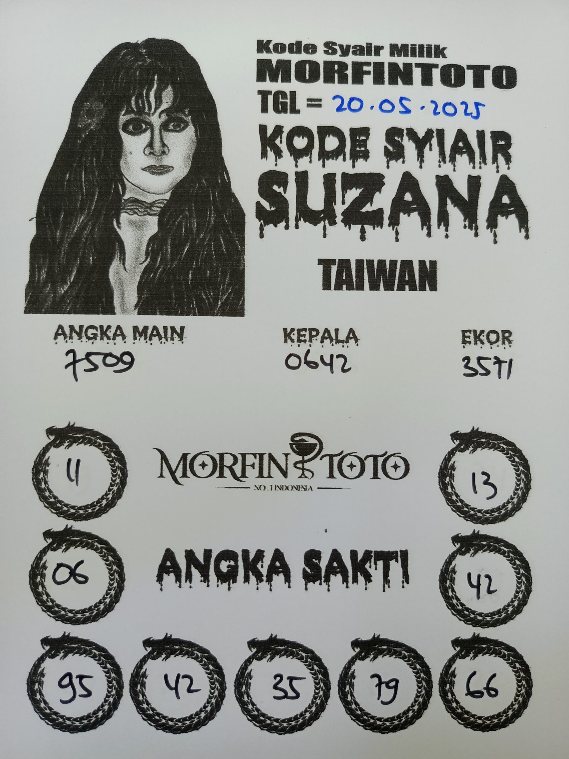 SYAIR TOGEL SUZANA TAIWAN 20 MEI 2025