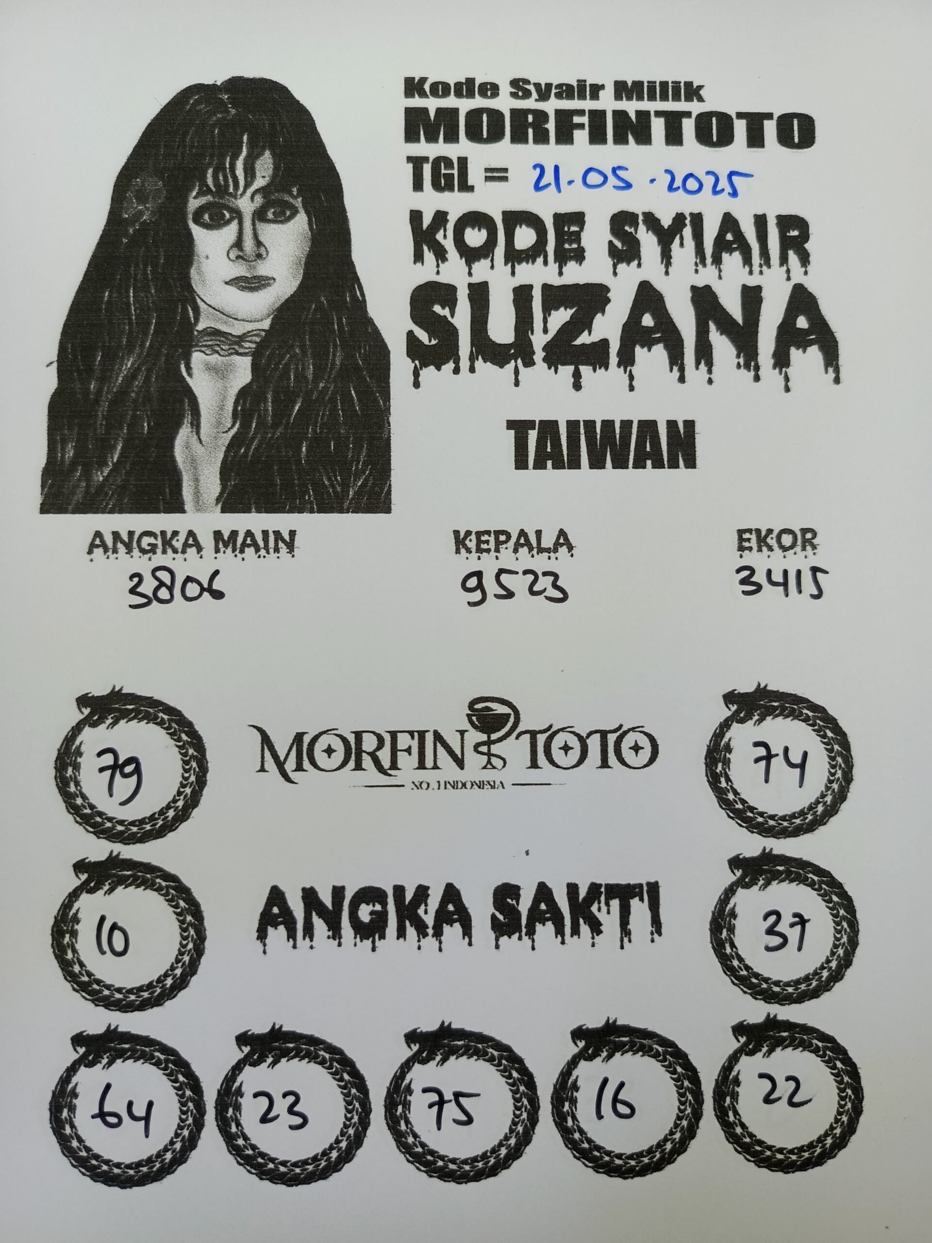 SYAIR TOGEL SUZANA TAIWAN 21 MEI 2025