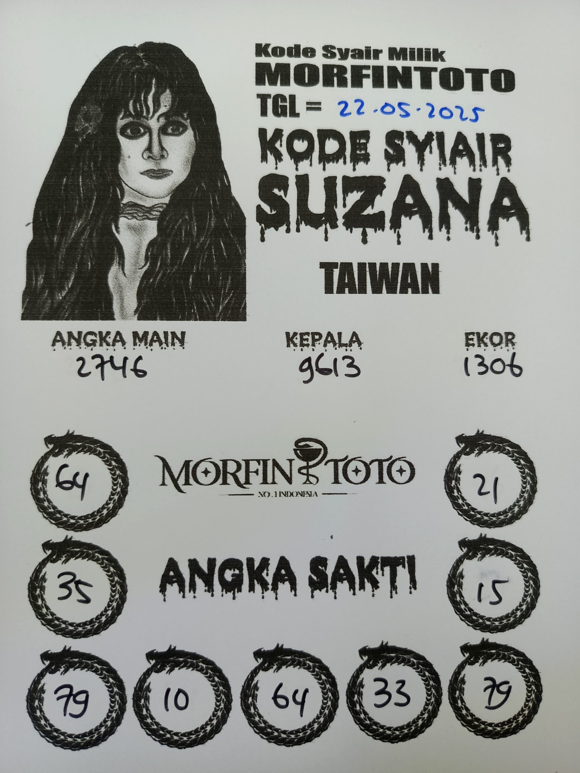 SYAIR TOGEL SUZANA TAIWAN 22 MEI 2025