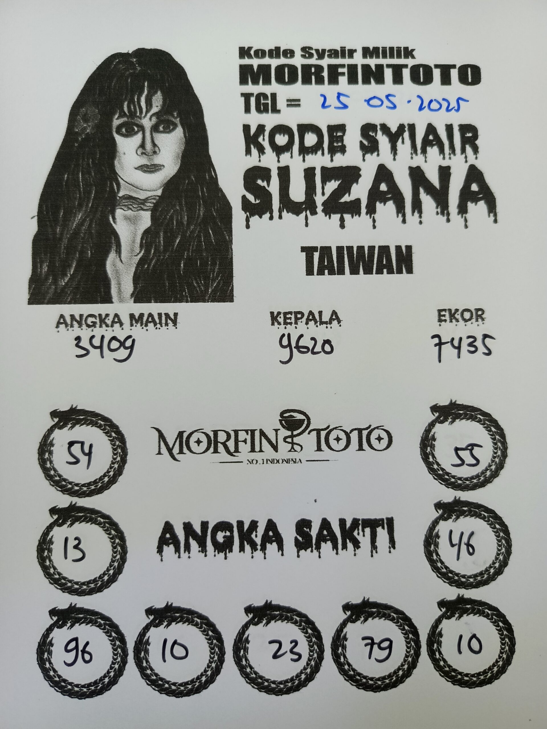 SYAIR TOGEL SUZANA TAIWAN 25 MEI 2025