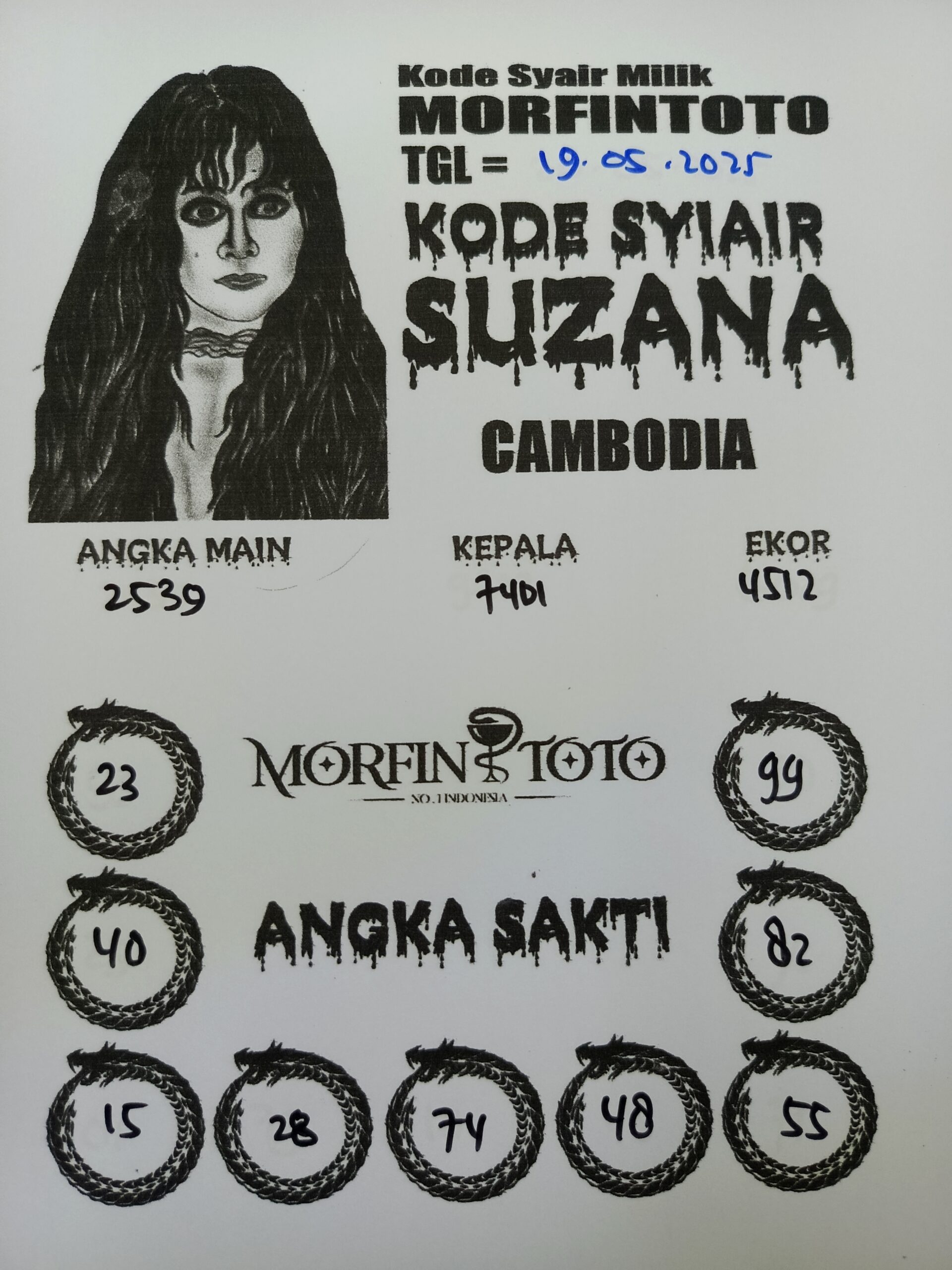 SYAIR TOGEL SUZANA CAMBODIA 19 MEI 2025