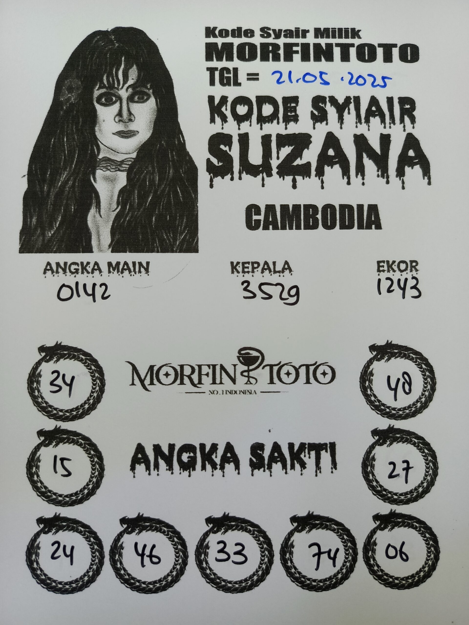 SYAIR TOGEL SUZANA CAMBODIA 21 MEI 2025