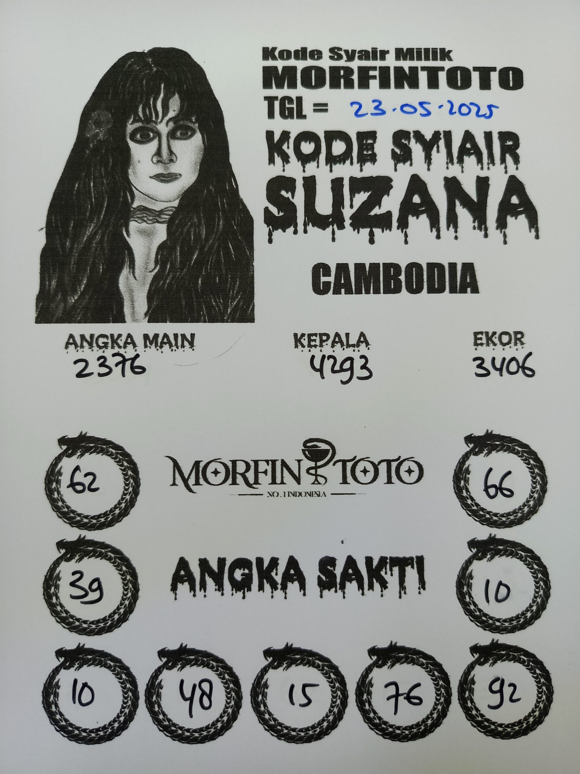 SYAIR TOGEL SUZANA CAMBODIA 23 MEI 2025