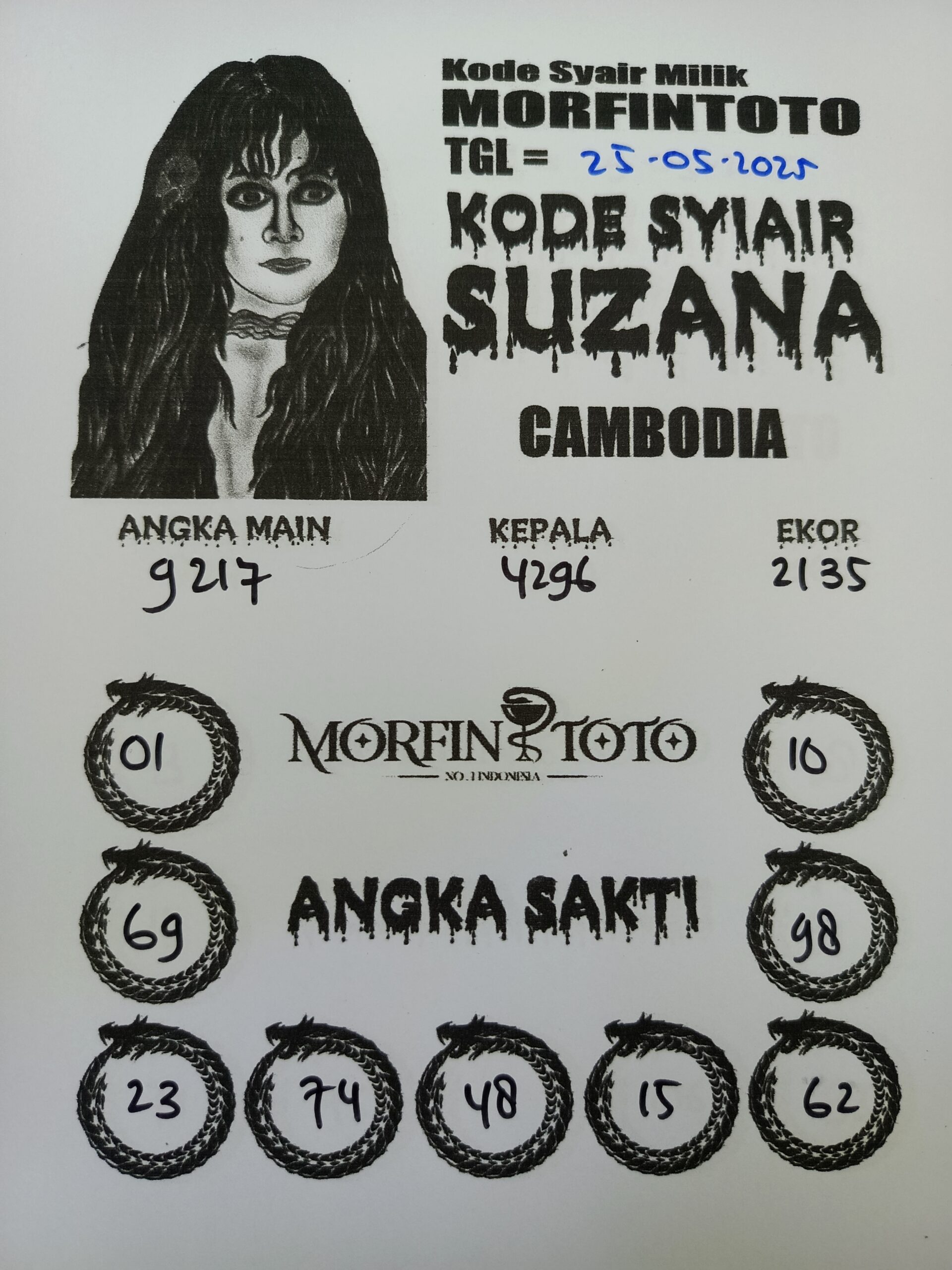 SYAIR TOGEL SUZANA CAMBODIA 25 MEI 2025