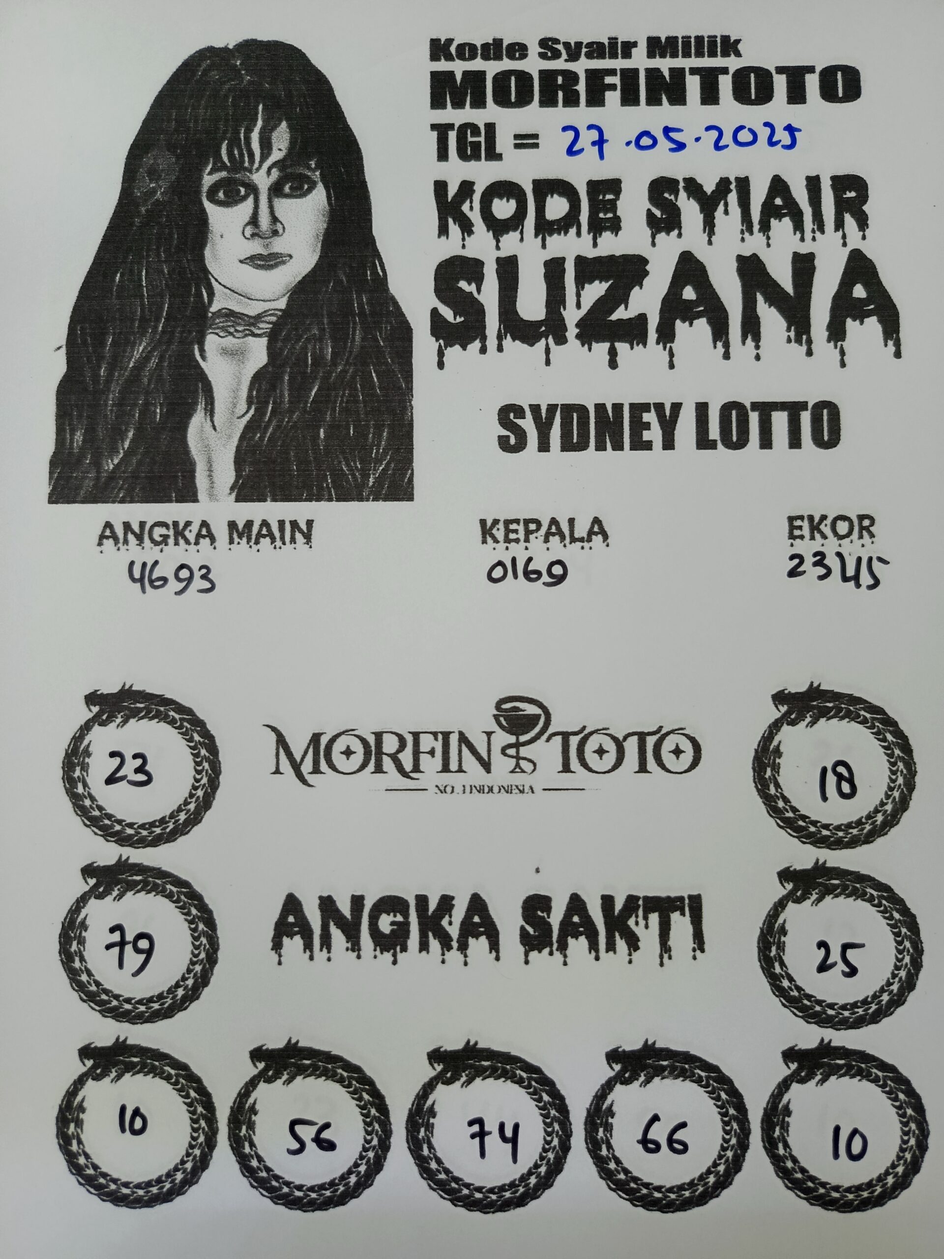 SYAIR TOGEL SUZANA SYDNEY LOTTO 27 MEI 2025