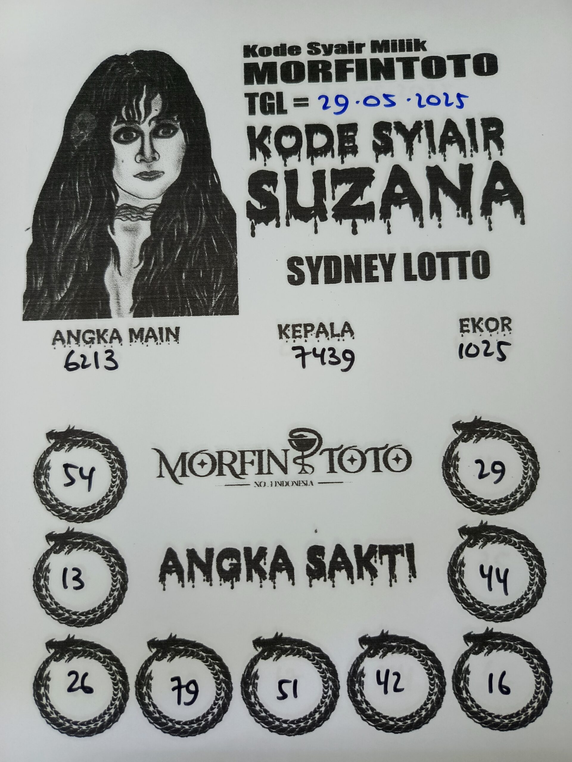 SYAIR TOGEL SUZANA SYDNEY LOTTO 29 MEI 2025