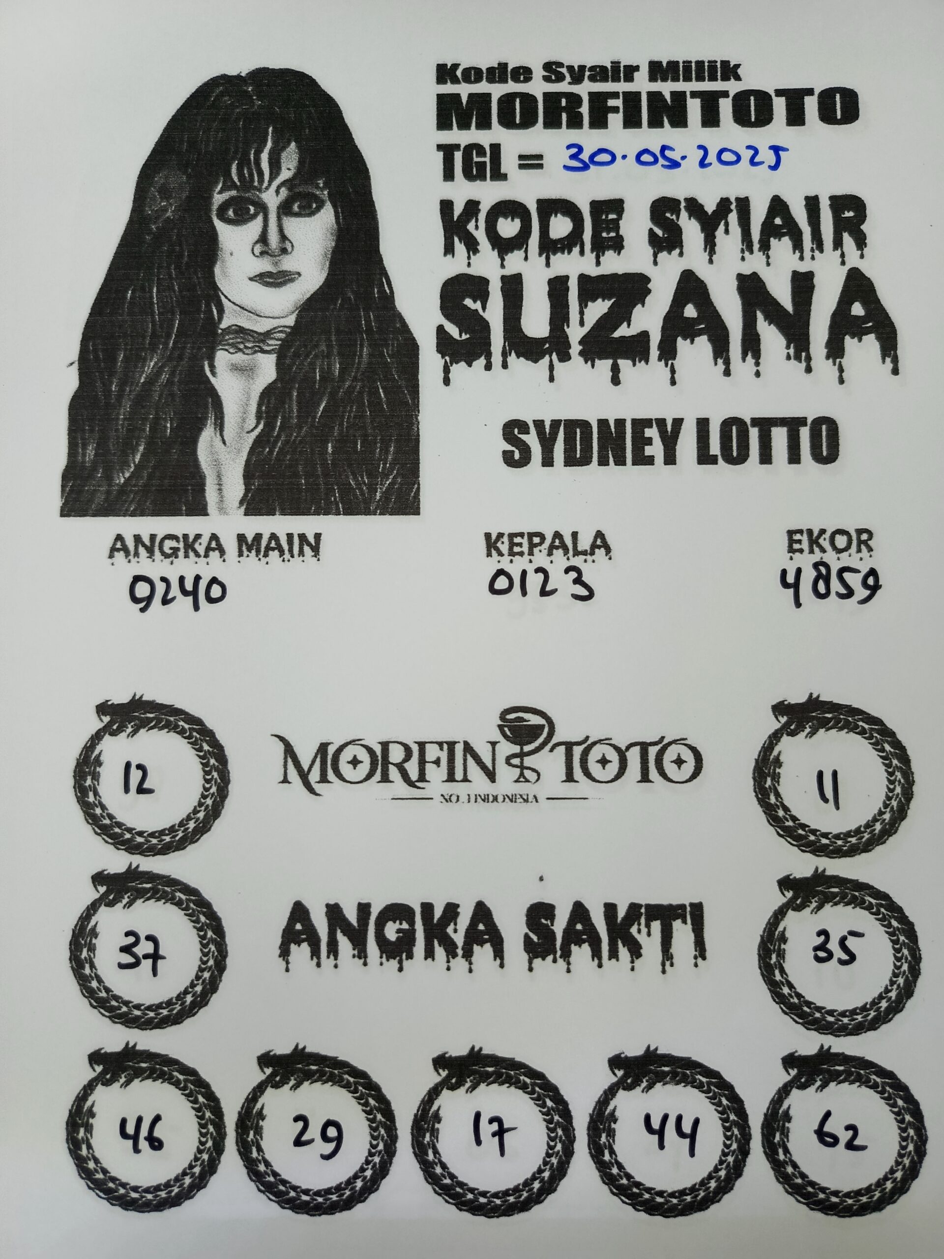 SYAIR TOGEL SUZANA SYDNEY LOTTO 30 MEI 2025