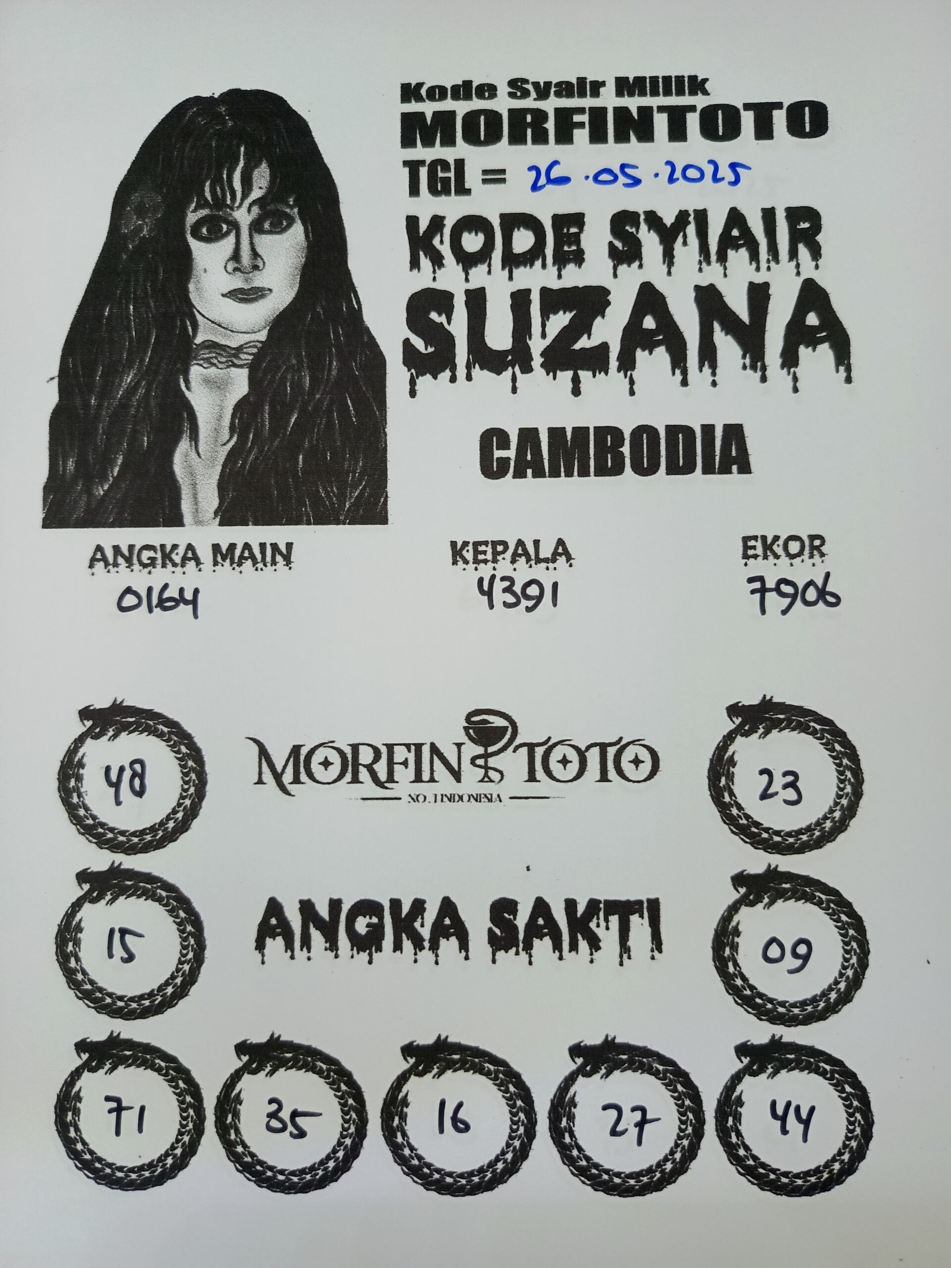 SYAIR TOGEL SUZANA CAMBODIA 26 MEI 2025