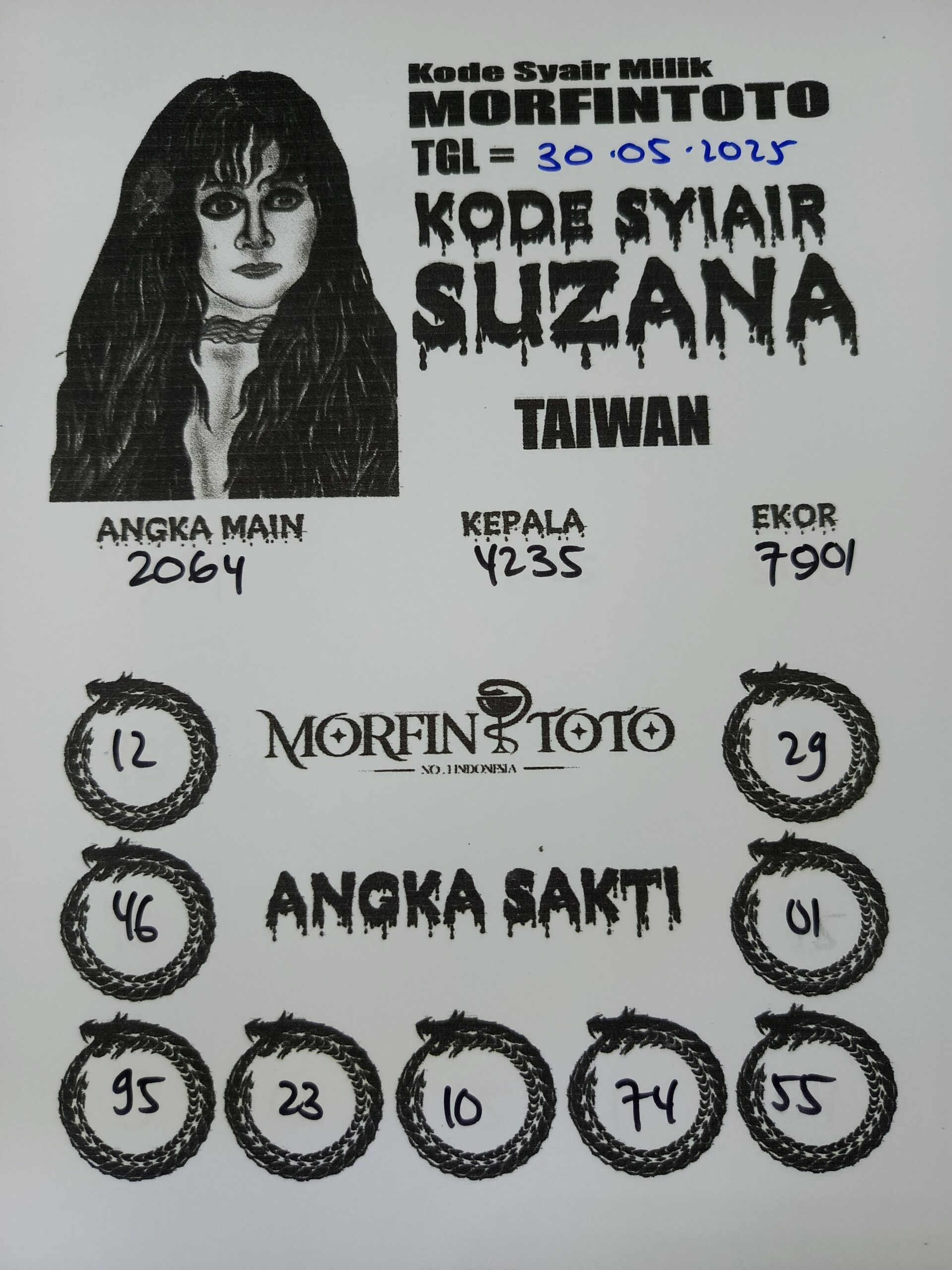SYAIR TOGEL SUZANA TAIWAN 30 MEI 2025