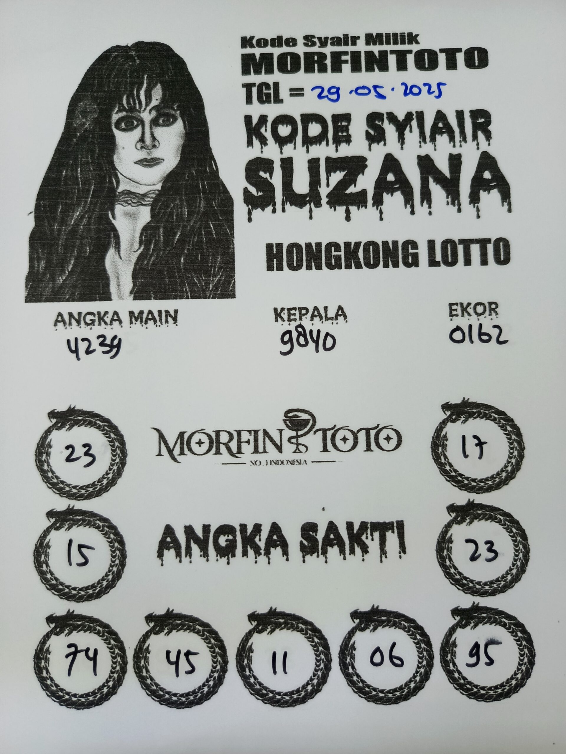 SYAIR TOGEL SUZANA HONGKONG LOTTO 29 MEI 2025
