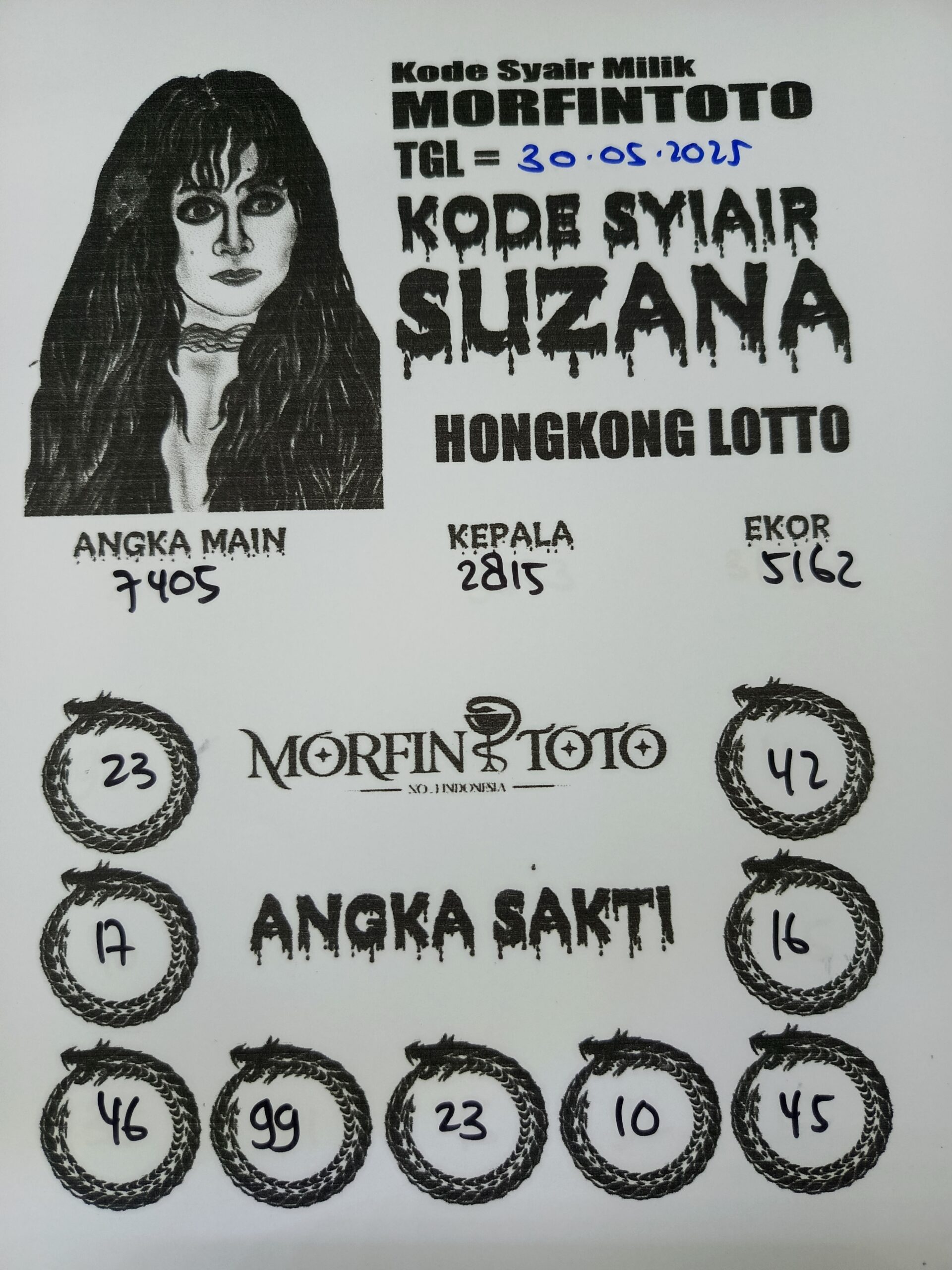 SYAIR TOGEL SUZANA HONGKONG LOTTO 30 MEI 2025