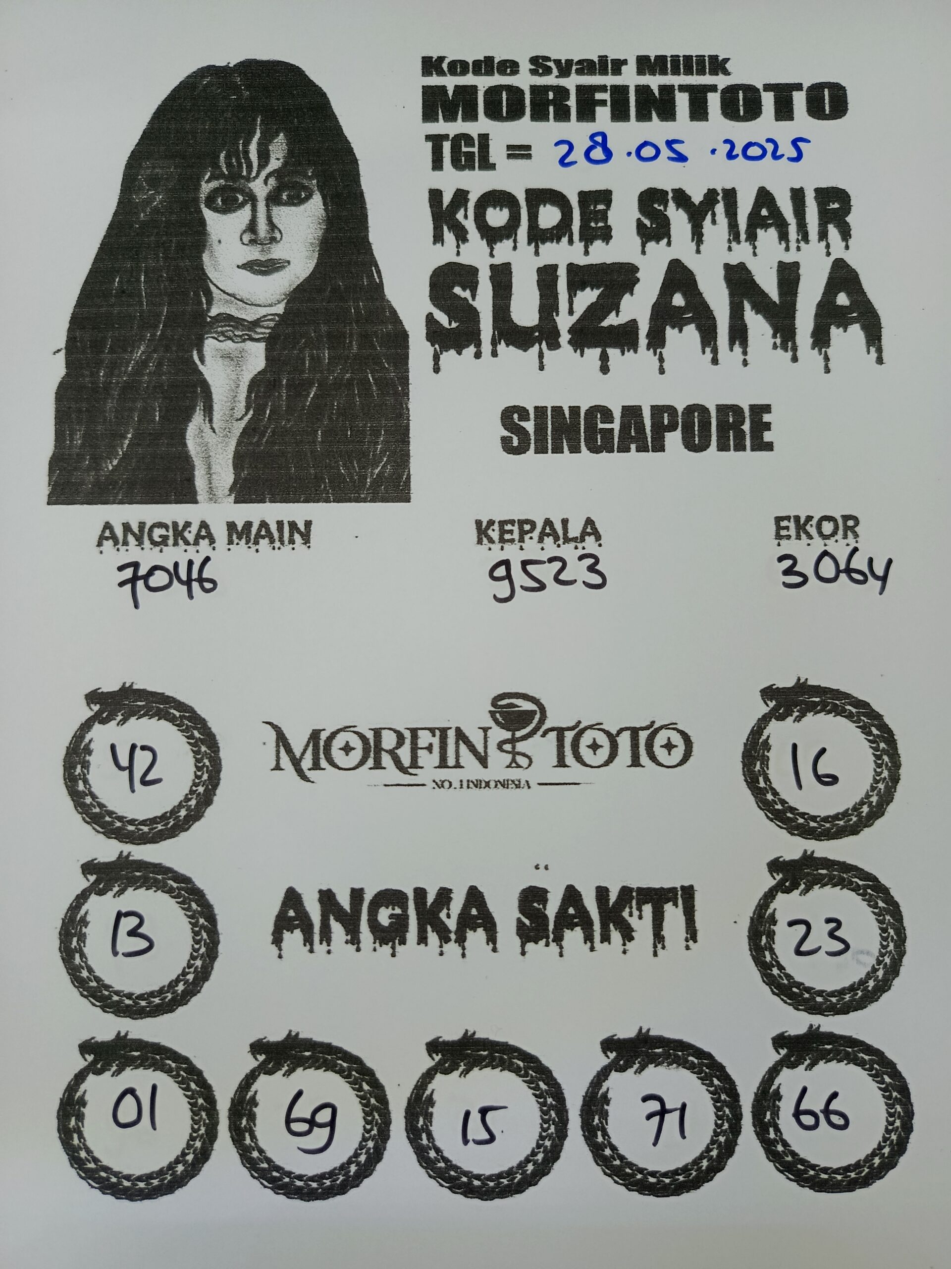 SYAIR TOGEL SUZANA SINGAPORE 28 MEI 2025